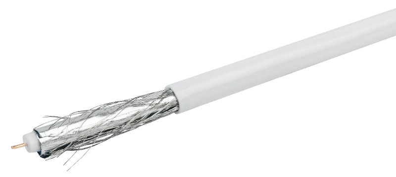 328-FT High-Performance RG6 Quad Shield Copper Conductor Coaxial Cable for Satellite TV and Internet