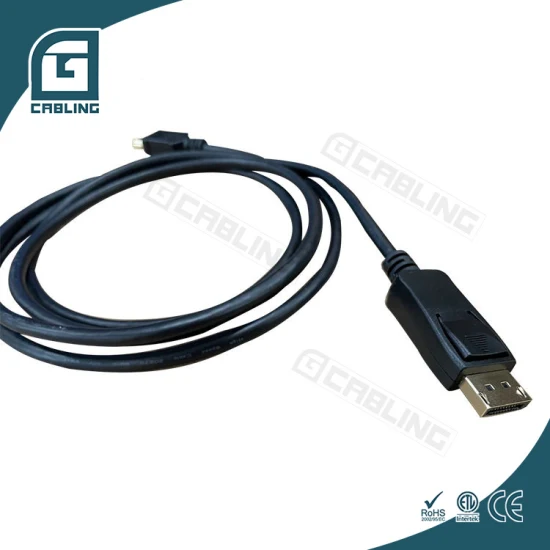 Gcabling Haute Qualité Durable 1m 1.5m 1.8m 2m Adaptateur Mâle-Mâle Plaqué Or 24K Displayport Dp 1.4 vers HDMI 2.1 Câble